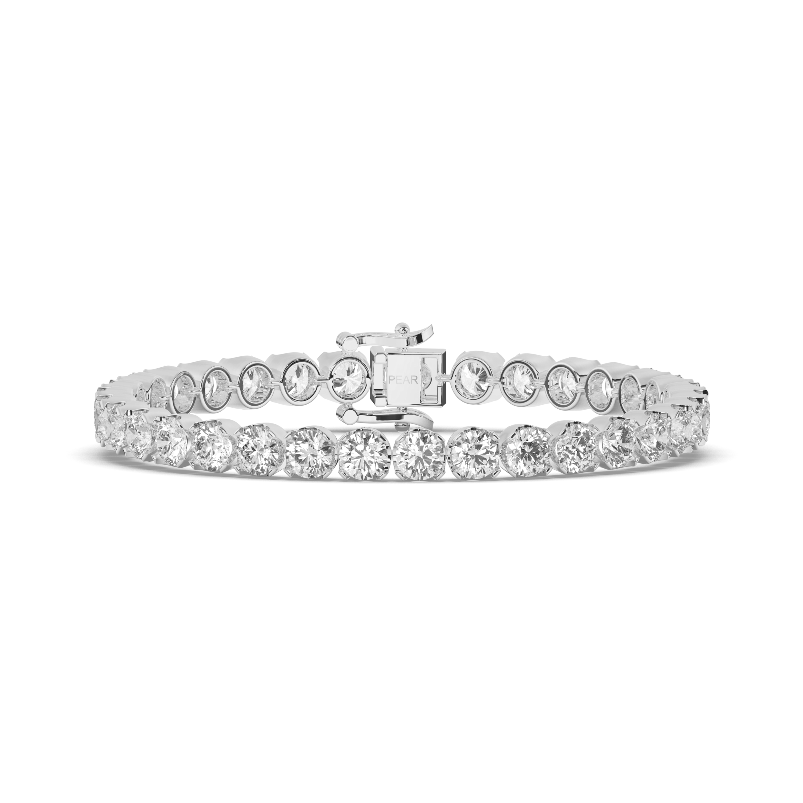 Round Cut Lab-grown Diamonds Tennis Bracelet - Pear Jewels